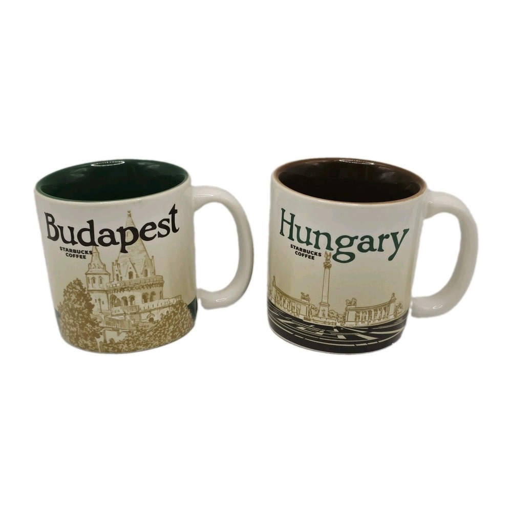 2 Starbucks Cups Demi Espresso HUNGARY BUDAPEST 3 fl oz Great Condition 2018